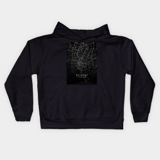 Bangkok Thailand City Map dark Kids Hoodie